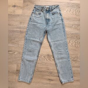 Zara Light Blue Straight Leg Jeans